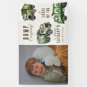 Alles Abfall! Müllwagen Kinder Foto Geburtstag Banner (Vertikal)