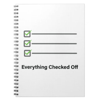 Alles Abgehakt Minimalistische Produktivität Notizblock