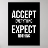 Alles akzeptieren, nichts erwarten - Gym, Hustle Poster (Vorne)