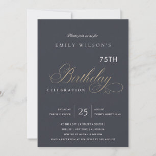 ALLES ALTER EINFACHE KRAFT NAVY GOLD TYPOGRAPHIE G EINLADUNG