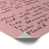 Alles am goldenen Nachmittag Poster (Ecke)