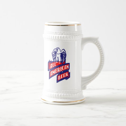 Alles amerikanische Bier Bierglas (Rechts)
