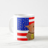Alles amerikanische Hündchen Kaffeetasse (Vorderseite Links)