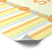 Alles an Bord! Train Baby Shower Banner Poster (Ecke)