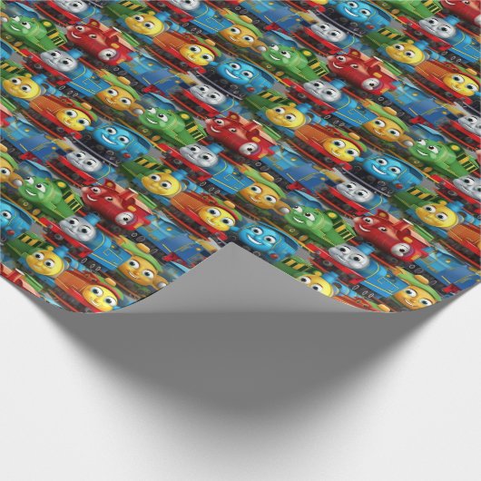 Alles an Bord! Train Gift Wrap Geschenkpapier (Ecke)
