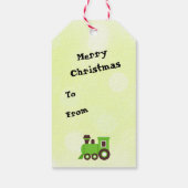 Alles an Bord! Train Themed Christmas Tree Geschenkanhänger (Rückseite)