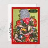 Alles an Bord! Train Themed Christmas Tree Gruß Postkarte (Vorne/Hinten)