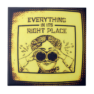 Alles an seinem richtigen Platz - Retro Abenteurer Fliese