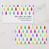 Alles andere als grau Tröpfchen Visitenkarte (Vorne/Hinten)