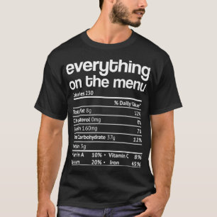 Alles auf dem Menü Ernährung Fakten lustig Danke T-Shirt