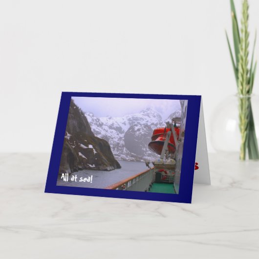 Alles auf See!, auf den norwegischen Fjorden Karte (Vorderseite)