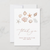 Alles auf See ist Liebe Küste Brautparty Dankeskarte (Vorderseite)