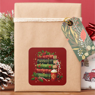 Alles ausgebucht für Weihnachten Quadratischer Aufkleber