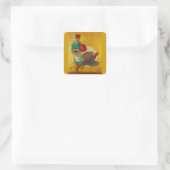 Alles außer dem Truthahn Quadratischer Aufkleber (Tasche)