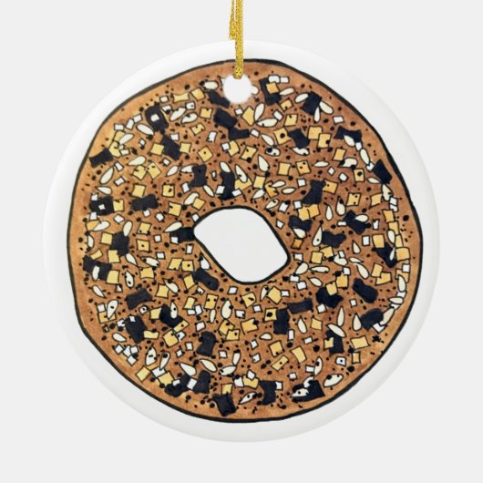 Alles Bagel Brot Baker Feinschmecker Konditorei Ko Keramik Ornament (Hinten)