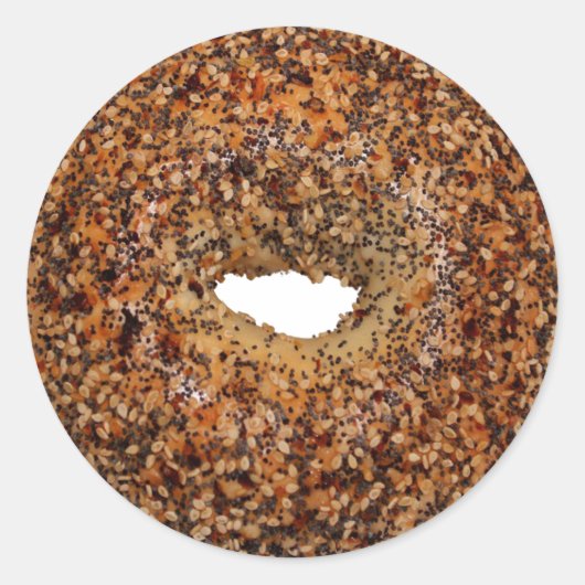 Alles Bagel Classic Round Sticker (Vorderseite)