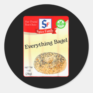 Alles Bagel-Gewürz Feiertags-Sce-Gruppenkostüm Runder Aufkleber