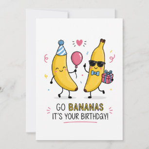 Alles Bananen zum Geburtstag   Lustige Banane zum  Feiertagskarte