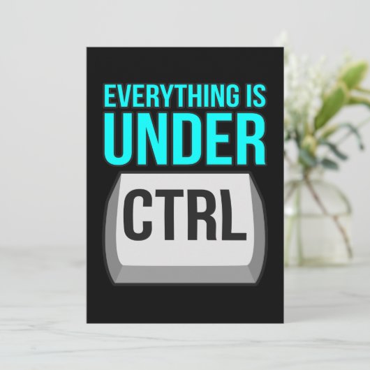 Alles befindet sich unter Kontrolle Computer Tech Dankeskarte (Stehend Vorderseite)