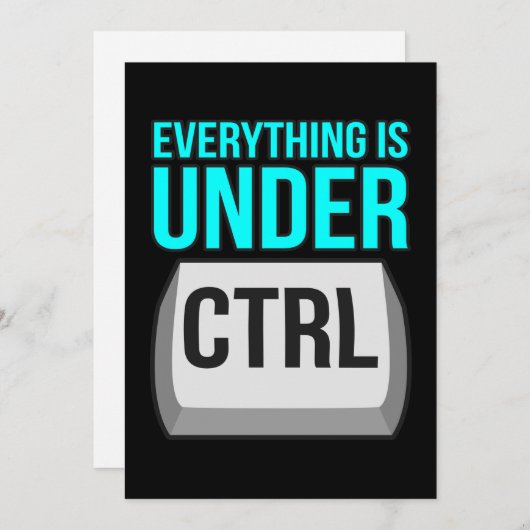 Alles befindet sich unter Kontrolle Computer Tech Dankeskarte (Vorne/Hinten)