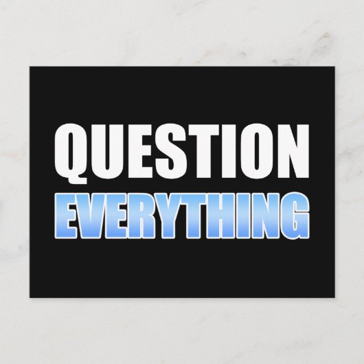 Alles befragen postkarte (Vorderseite)