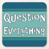 Alles befragen rechteckiger pappuntersetzer (Vorderseite)