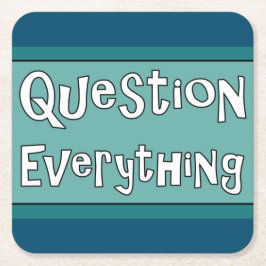 Alles befragen rechteckiger pappuntersetzer