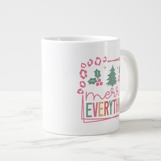 Alles befriedigen Jumbo-Tasse (Vorderseite Rechts)