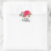 Alles befriedigen | Sleepy Sloth Quadratischer Aufkleber (Tasche)