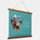 Alles begann | Romantisches Foto für Personalisier Wandteppich Mit Holzrahmen (Gewinkelt)