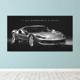 Alles beginnt mit einem Traum | Motivierend Luxusw Leinwanddruck