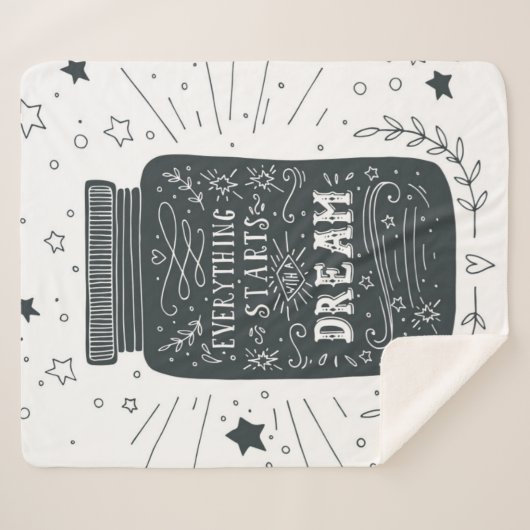 Alles beginnt mit einem Traum Sherpadecke (Vorderseite (Horizontal))