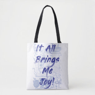 Alles bringt Joy Clutter Liebe Fun Motto Tasche