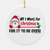 Alles, das ich für Weihnachten will, ist, damit es Keramikornament (Hinten)