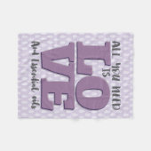 Alles, das Sie benötigen, ist LIEBE und ÖLE Fleecedecke (Vorderseite (Horizontal))