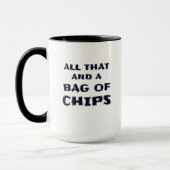"Alles der und eine Tasche der CHIPS" lustig Tasse (Links)