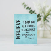 Alles durch Christi Bibel Verse Postkarte (Stehend Vorderseite)