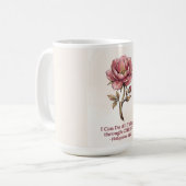Alles durch Christus Kaffeetasse (Vorderseite Links)