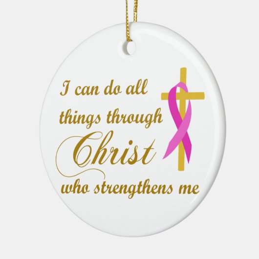 Alles durch Christus Keramik Ornament (Links)