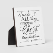 Alles durch Christus - Philipper 4:13 Fotoplatte (Vorderseite)