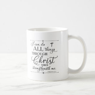 Alles durch Christus - Philipper 4:13 Kaffeetasse