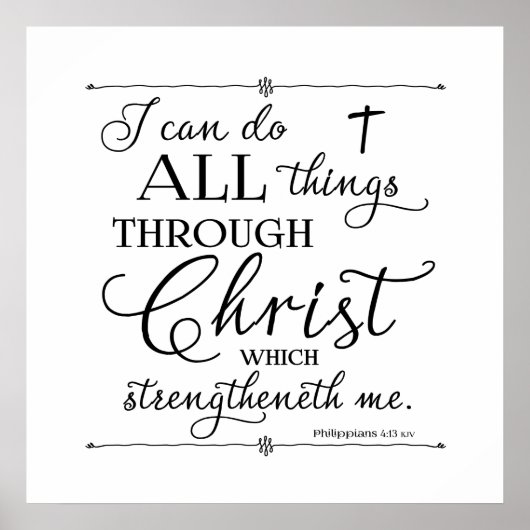 Alles durch Christus - Philipper 4:13 Poster (Vorne)