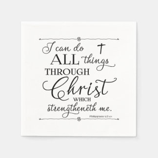 Alles durch Christus - Philipper 4:13 Serviette