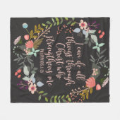 Alles durch Christus Philippians Bibelverse Fleecedecke (Vorderseite (Horizontal))