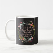 Alles durch Christus Philippians Bibelverse Kaffeetasse (Links)