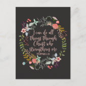 Alles durch Christus Philippians Bibelverse Postkarte (Vorderseite)