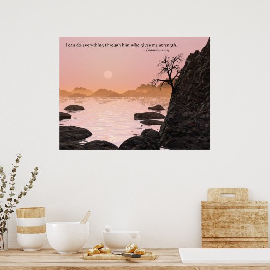 Alles durch Ihm Poster (Küche)