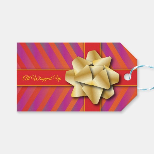 Alles eingepackt geschenkanhänger (Vorderseite (Horizontal))