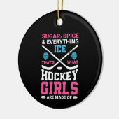 Alles Eishockey Girls Keramik Ornament (Links)