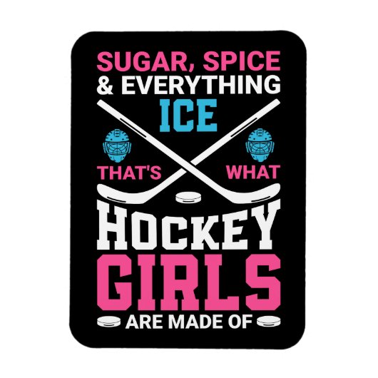 Alles Eishockey Mädchen Magnet (Vertikal)